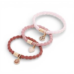 NEW! lululemon 🍋 Pink and Gold Hair Tie Set